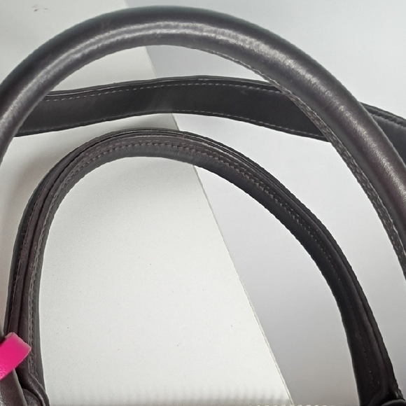 Coach Molly Purse Two-Tone Leather Satchel Bag — Navy Blue & Hot Pink 21134 - Picture 15 of 16